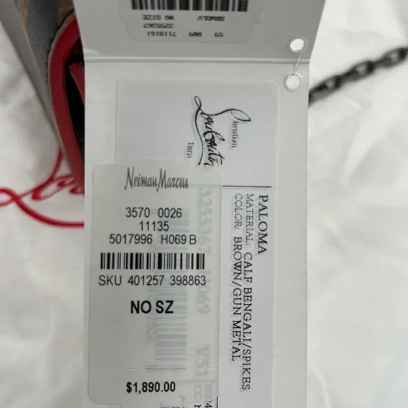 Women’s Christian Louboutin, Paloma Bengali, leather clutch/shoulder bag - Picture 6 of 14